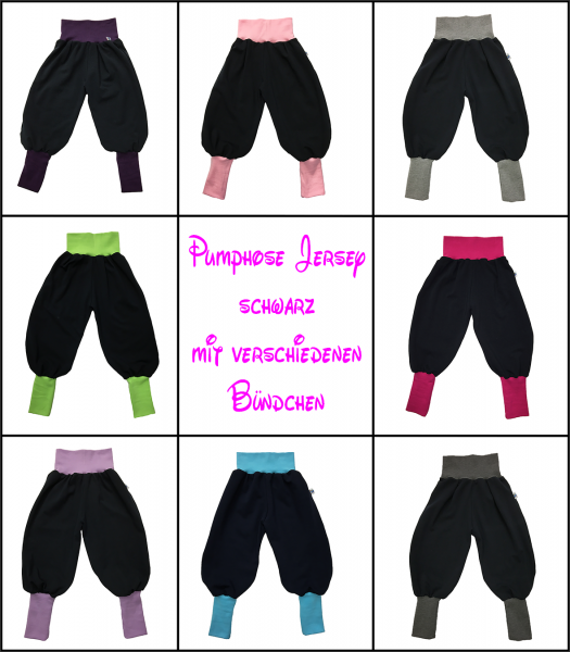 Pumphose Jersey schwarz