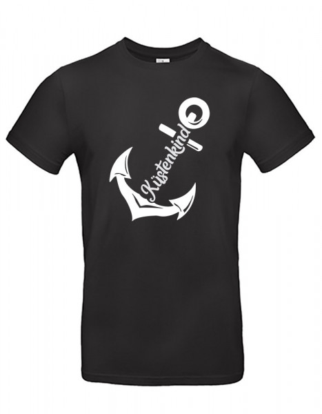 T-Shirt Rundhals unisex druck Anker Küstenkind weiß