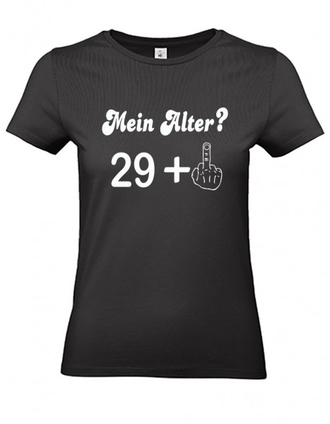 T-Shirt Rundhals Dame druck mein Alter weiß